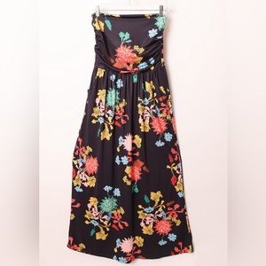 Strapless Floral Dress